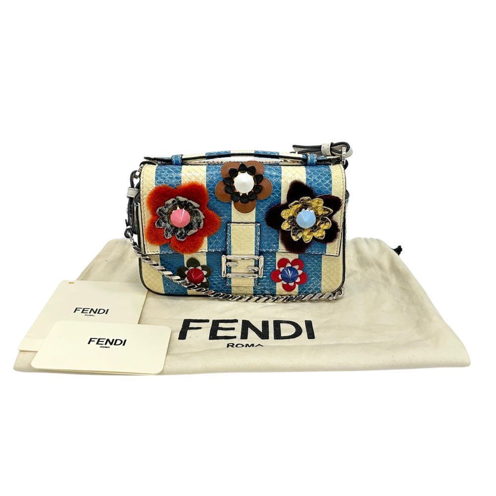 Fendi Brown Python Shoulder Bag Flowerland - image 7